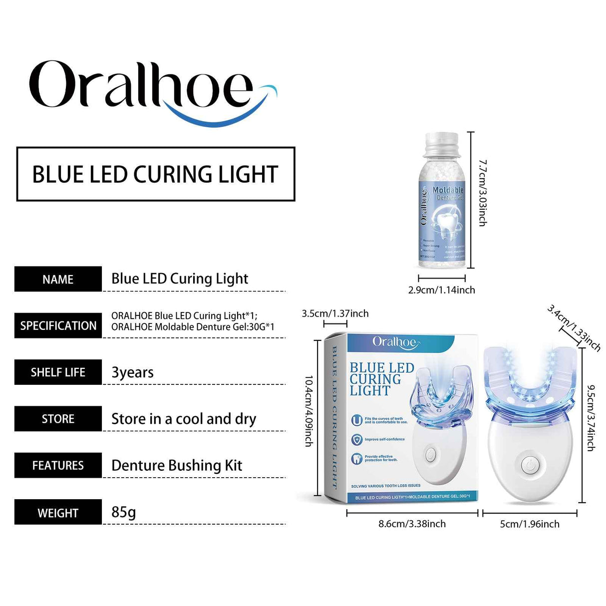 Oralhoe Teeth Care Kit Enhance Smile Aesthetics Gentle Comfortable Teeth Care for Bright and Shiny Teeth