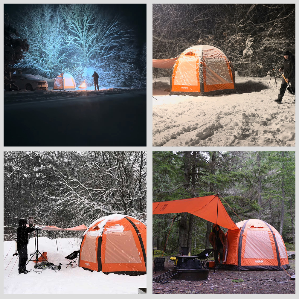 LYDARZ Inflatable Camping Tent Set – Waterproof Tent with Included Air Mattress - LYDARZ