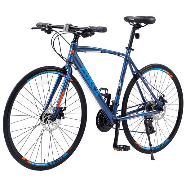 24 Speed Hybrid Bicycle Disc Brake 700C Road Bike, Suitable For Both Men And Women, 21 inch Frame - LYDARZ