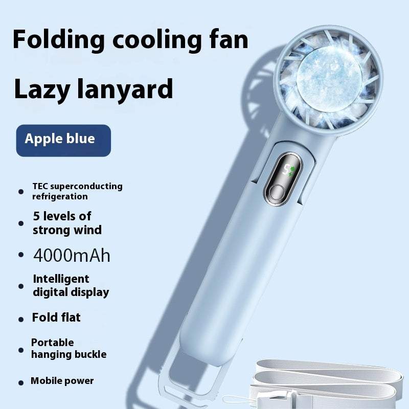 LYDARZ Folding Refrigeration Handheld Fan – Portable Outdoor Cooling Fan for Hot Summer Days - LYDARZ