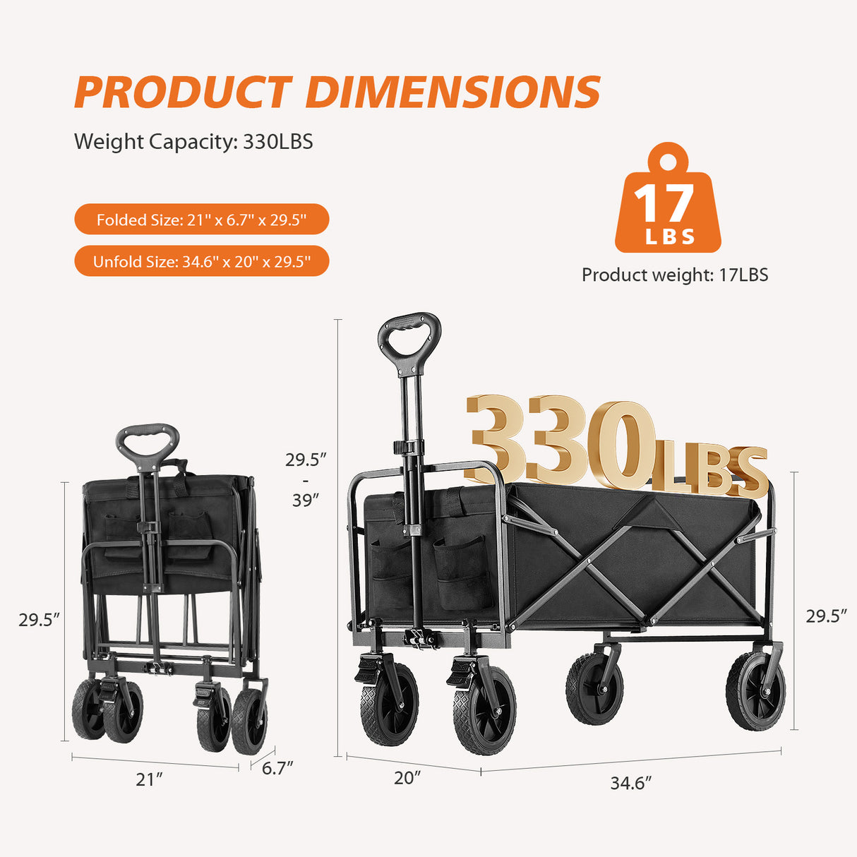 Foldable Carriage For Camping And Shopping,Camping Trolley - LYDARZ