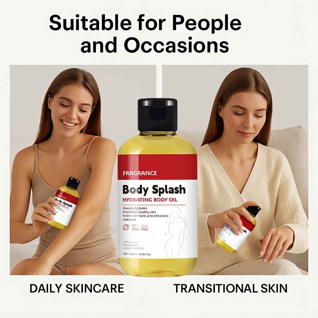 Mildhold Body Splash Hydrating Body Oil - Deeply Hydrates Promotes Healthy Skin & Enhances Radiance - Easy Application Format - 200ml