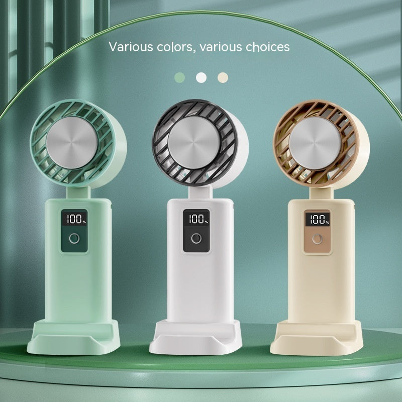 LYDARZ Refrigeration Handheld Fan USB Rechargeable – 5-Speed Portable Fan with Digital Display - LYDARZ