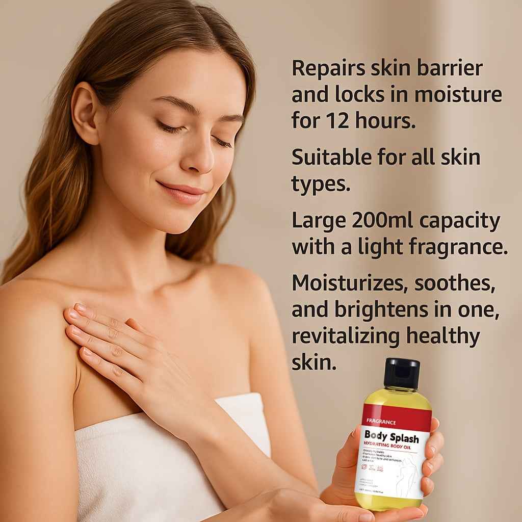 Mildhold Body Splash Hydrating Body Oil - Deeply Hydrates Promotes Healthy Skin & Enhances Radiance - Easy Application Format - 200ml