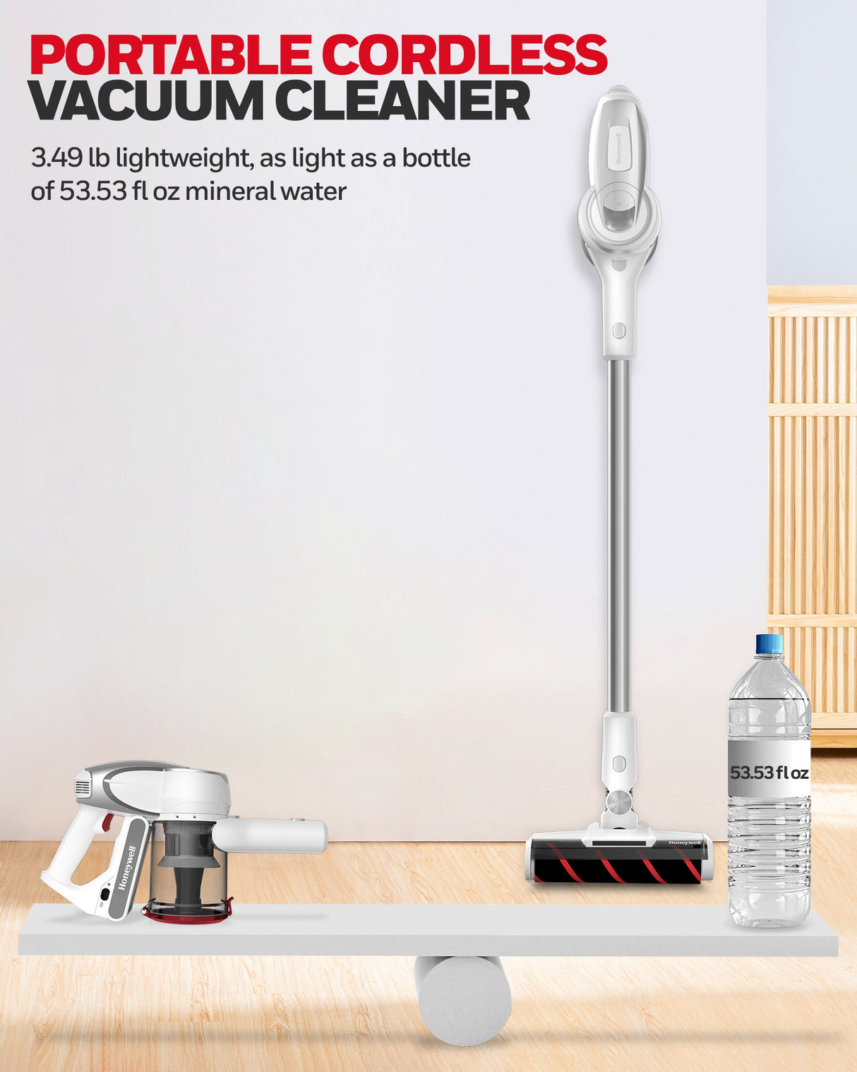 Honeywell VC10 Cordless Vacuum - 8-in-1, 55min Runtime, Pet Hair Removal, Powerful Suction - LYDARZ