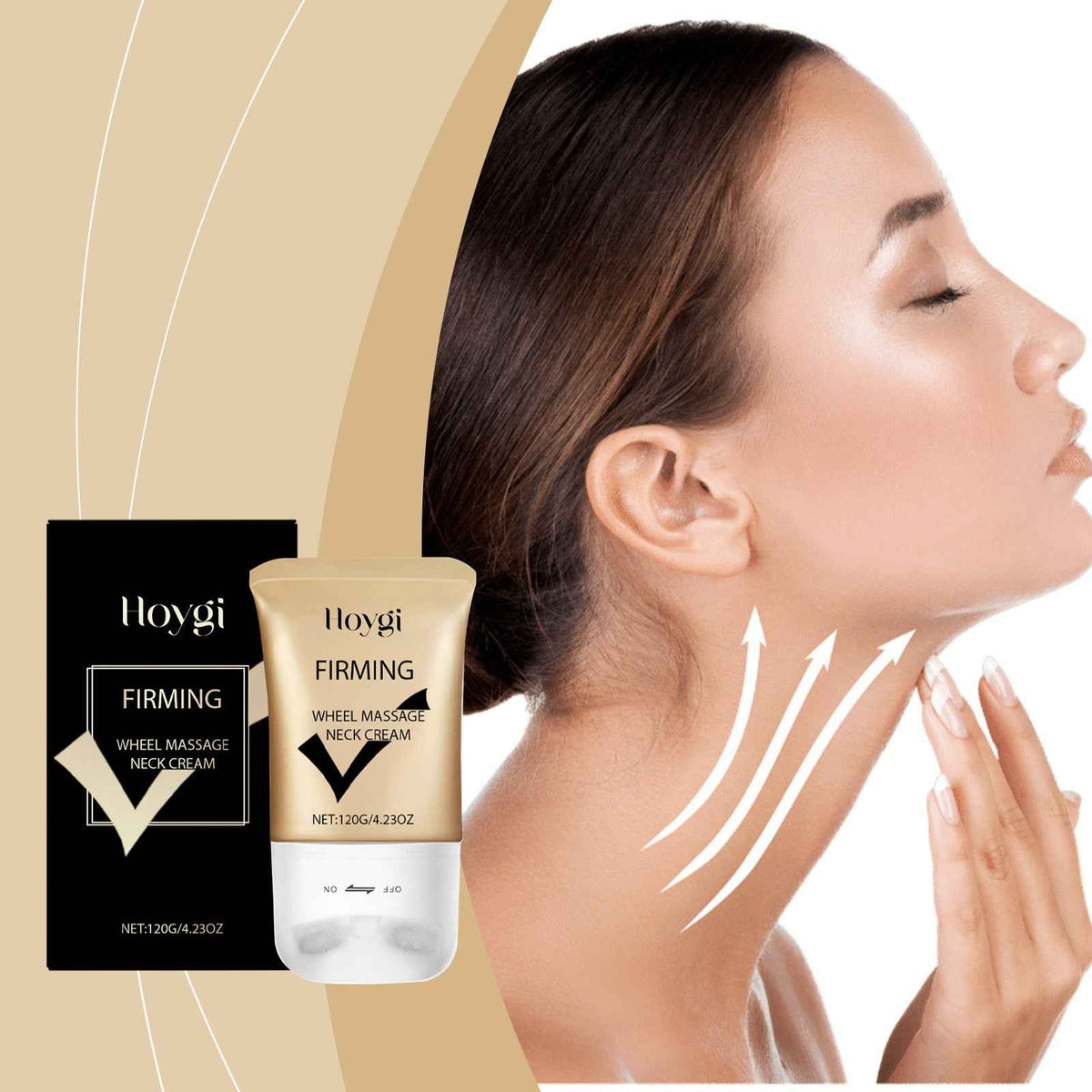 Hoygi Neck Firming Roller Cream – Moisturizing, Hydrating & Tightening Neck Care