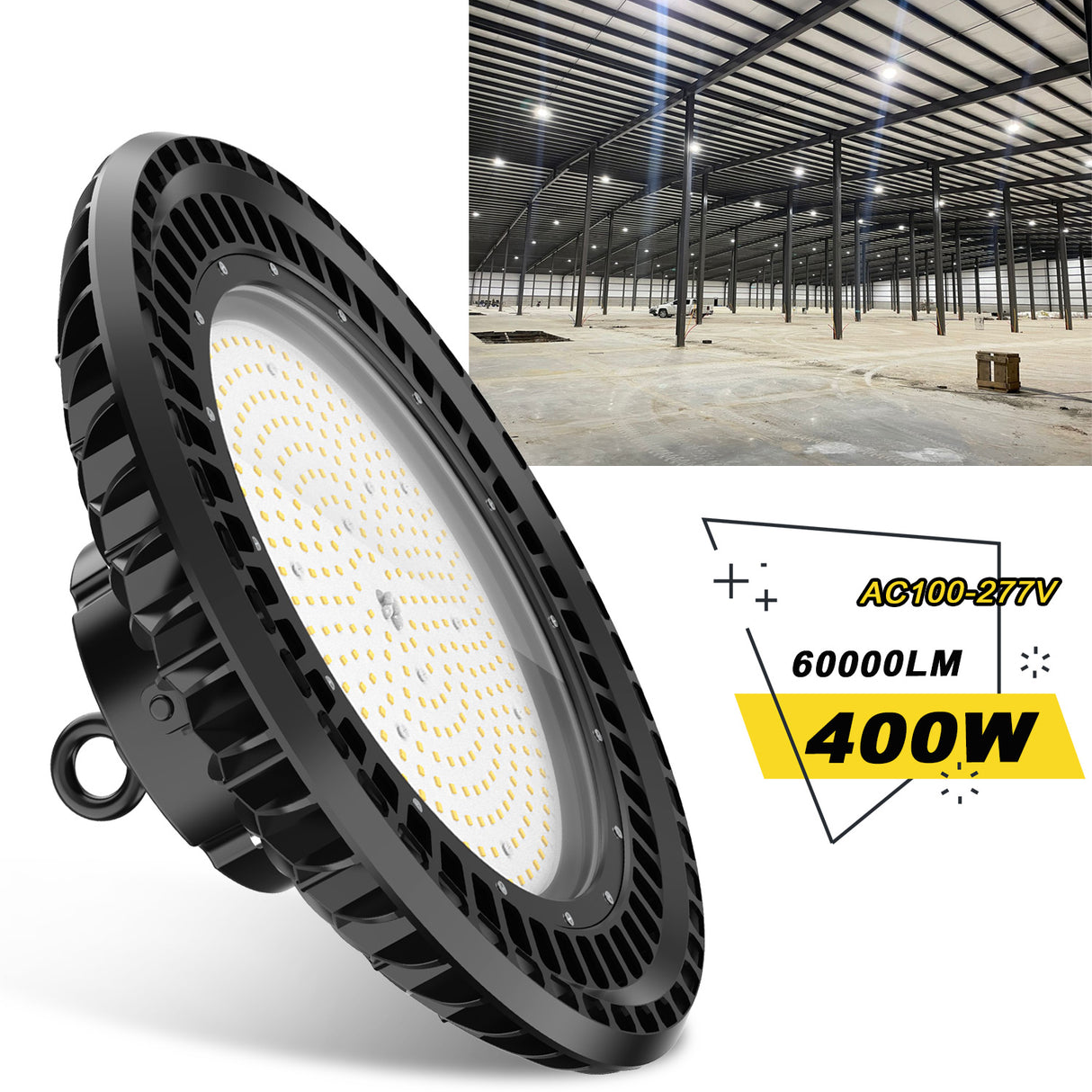 LYDARZ LED High Bay Lights 300-500W - Black UFO Series - LYDARZ