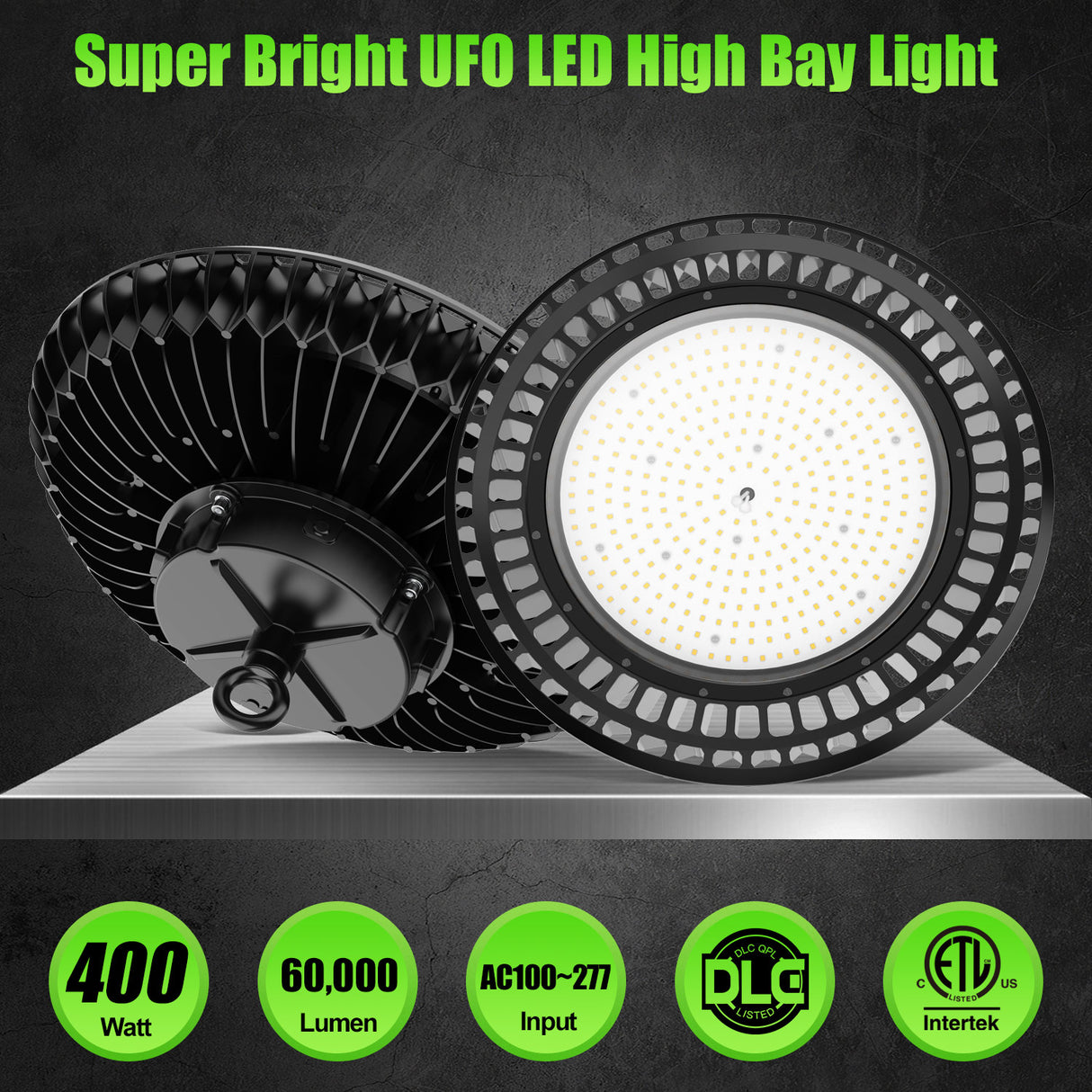 LYDARZ LED High Bay Lights 300-500W - Black UFO Series - LYDARZ