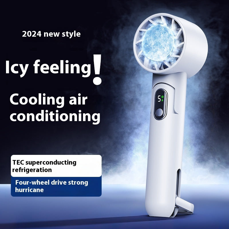 LYDARZ Folding Refrigeration Handheld Fan – Portable Outdoor Cooling Fan for Hot Summer Days - LYDARZ