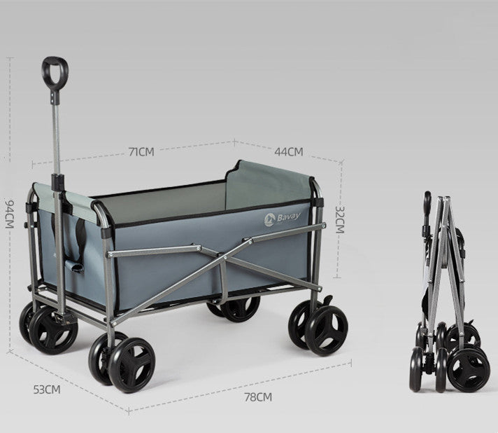 Outdoor Camping Trolley Fishing Pull Trailer Storage - LYDARZ