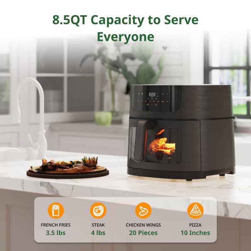 8.5 QT Air Fryer - 8-in-1 Multifunctional Cooker
