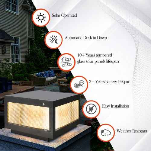 LYDARZ Solar Wall Light With Dimmable LEDs