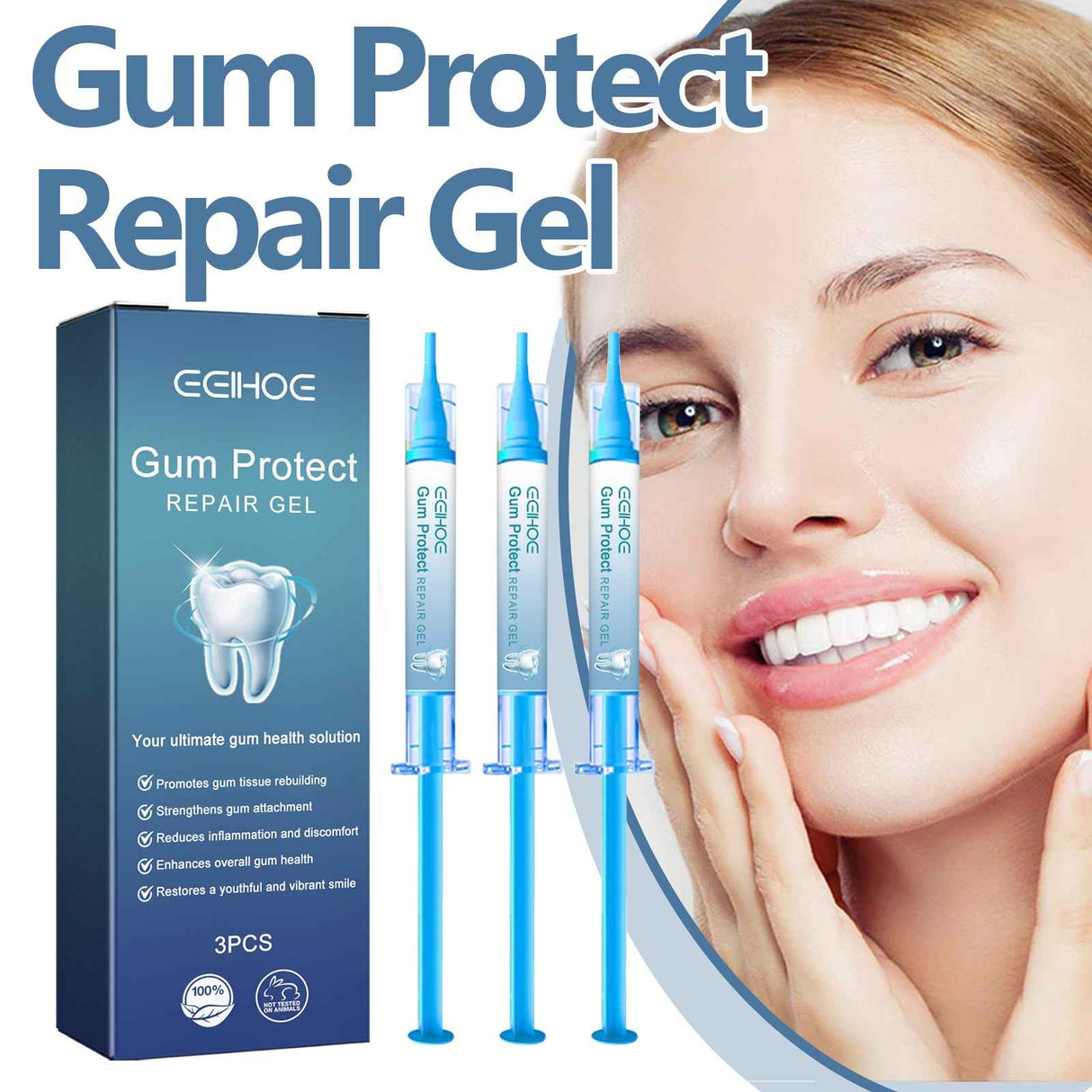 EELHOE Gum Repair Gel Deeply cleans dental dirt, protects gums, and freshens breath care gel
