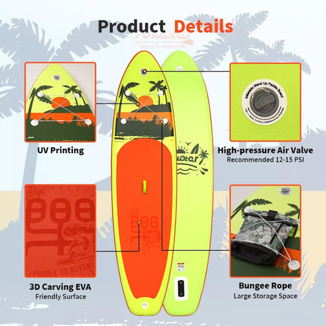 Water Skiing & Surfing | Inflatable Standing Surfboard - LYDARZ