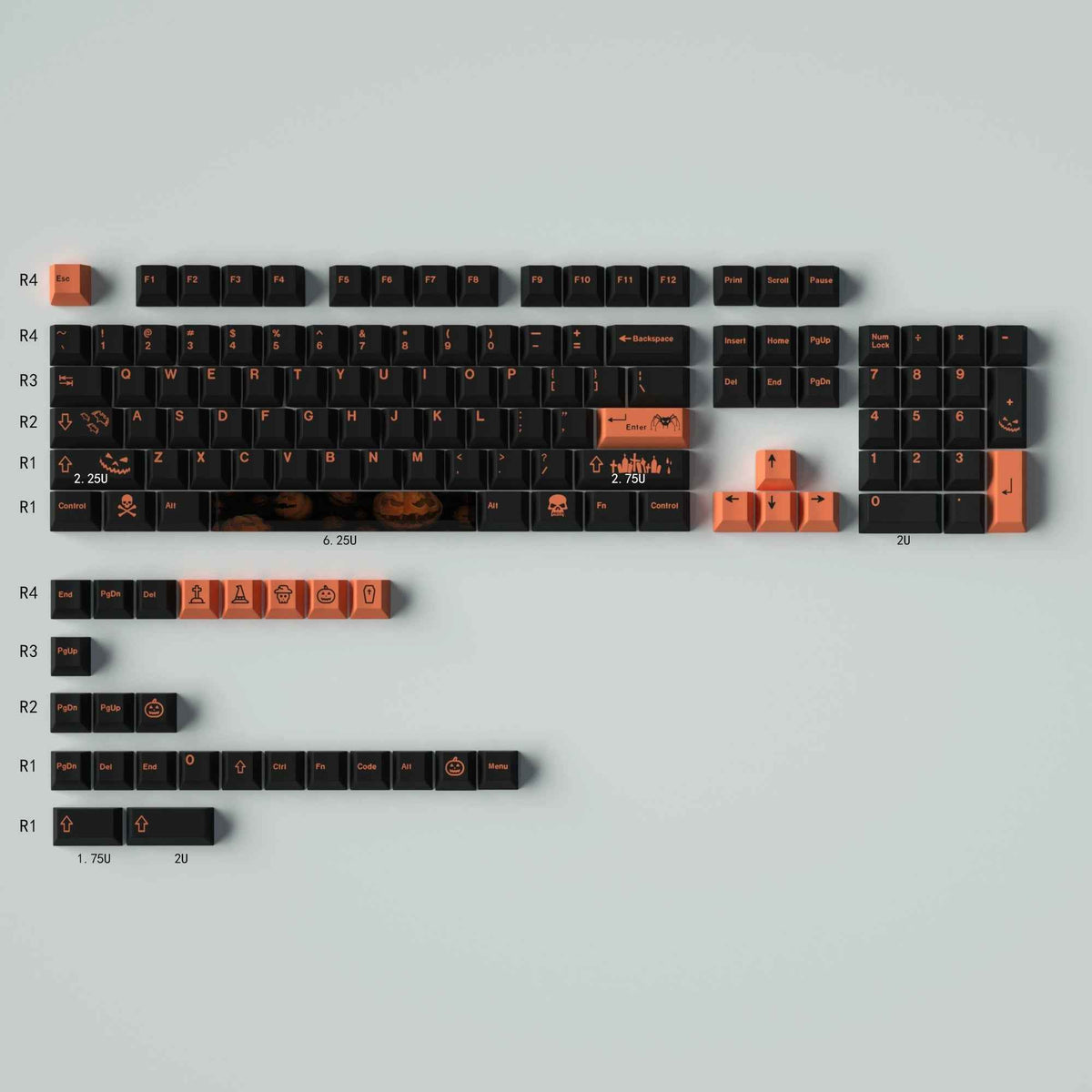 152-Key PBT Keycap Set – Cherry Profile 5-Side Dye-Sublimation Custom Keycaps for Mechanical Keyboards