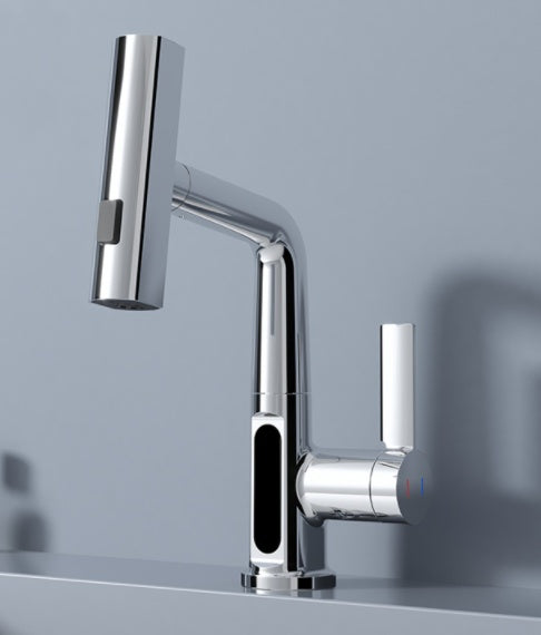 Intelligent Digital Display Faucet Pull-out Basin Faucet Temperature - LYDARZ
