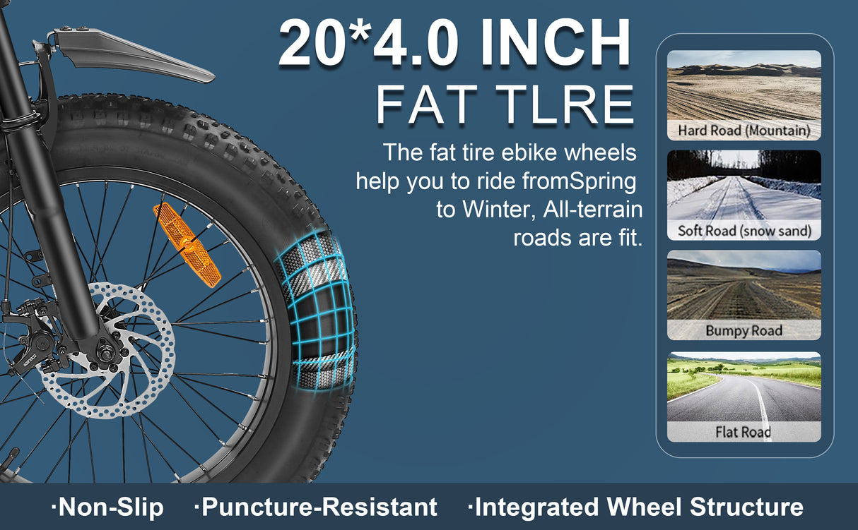 V2 Max Ebike 1000W Motor 48V30Ah Battery 20 Inches Max Speed 40-50KM - LYDARZ