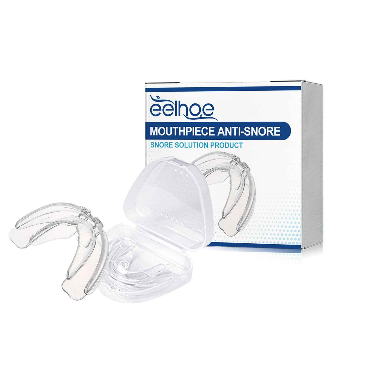 Anti-Snoring Mouthguard, Adjustable Silicone Boil & Bite Mouthpiece for Quiet Night Sleep & Airflow Relief
