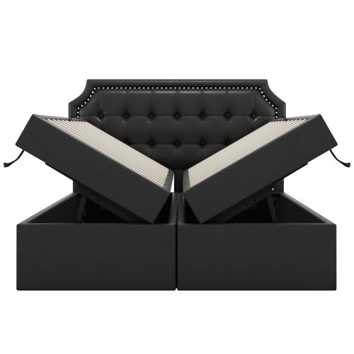 LYDARZ Pu Metal-framed Double Bed Frame Modern Sturdy Bedroom Furniture - LYDARZ