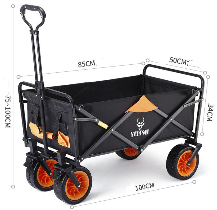 Outdoor Camping Trolley Fishing Pull Trailer Storage - LYDARZ