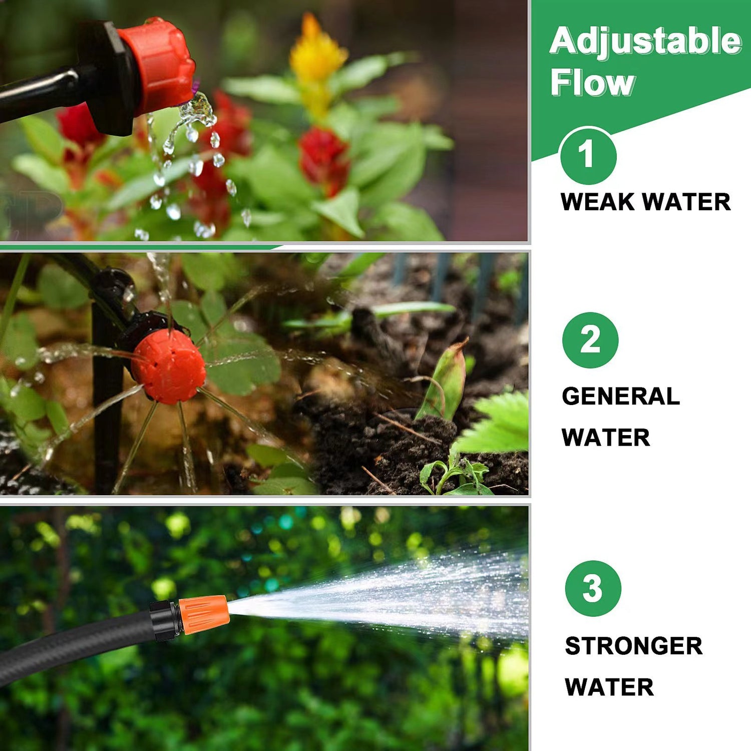 164FT Garden Drip Irrigation Kit with Adjustable Misting Nozzles & Tubing - LYDARZ