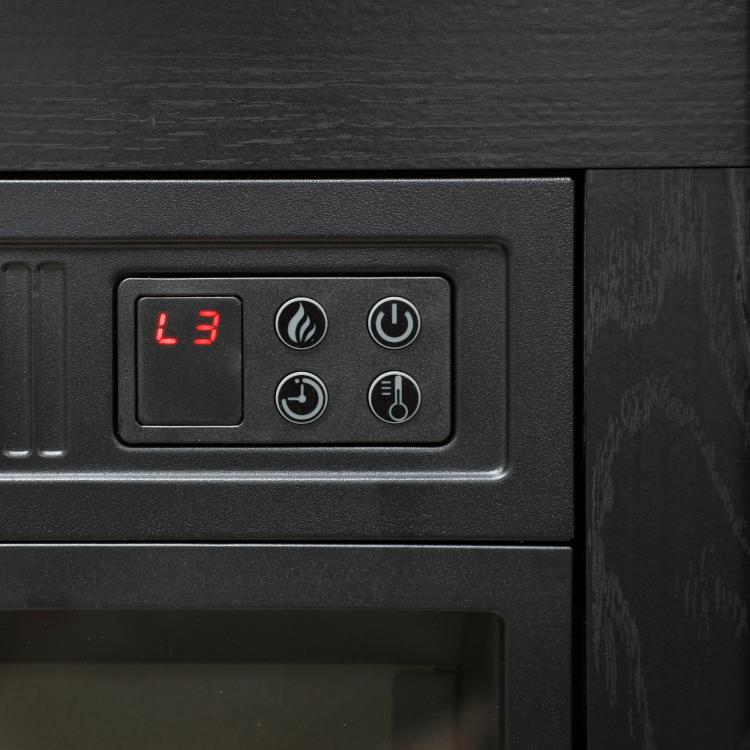 27 inch Freestanding Electric Fireplace with Mantel, 1400W Replaceable Fireplace Insert Heater with Timer, Black