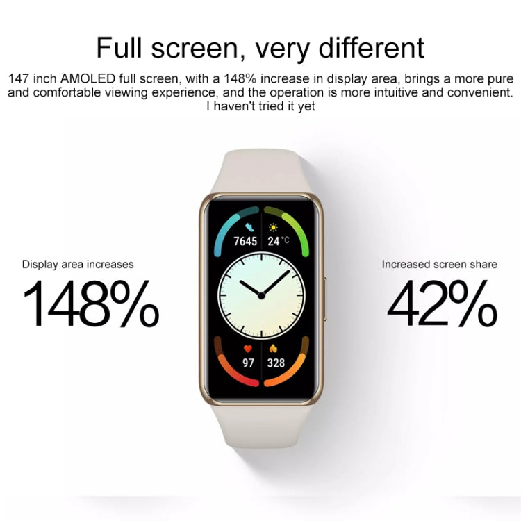 Original Huawei Band 6 Pro – 1.47" AMOLED, 5ATM, NFC, Blood Oxygen & Temperature