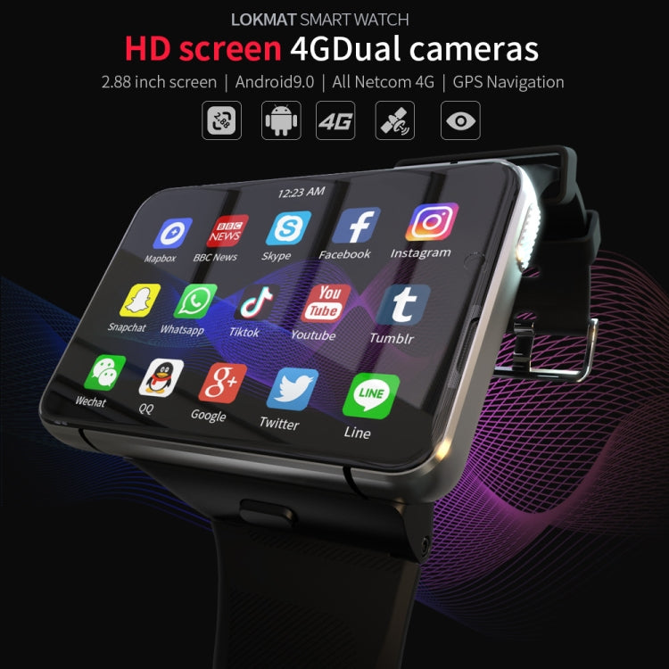 LOKMAT APPLLP Max 4G Smart Watch – 2.88", Android 9.0, 4GB/64GB