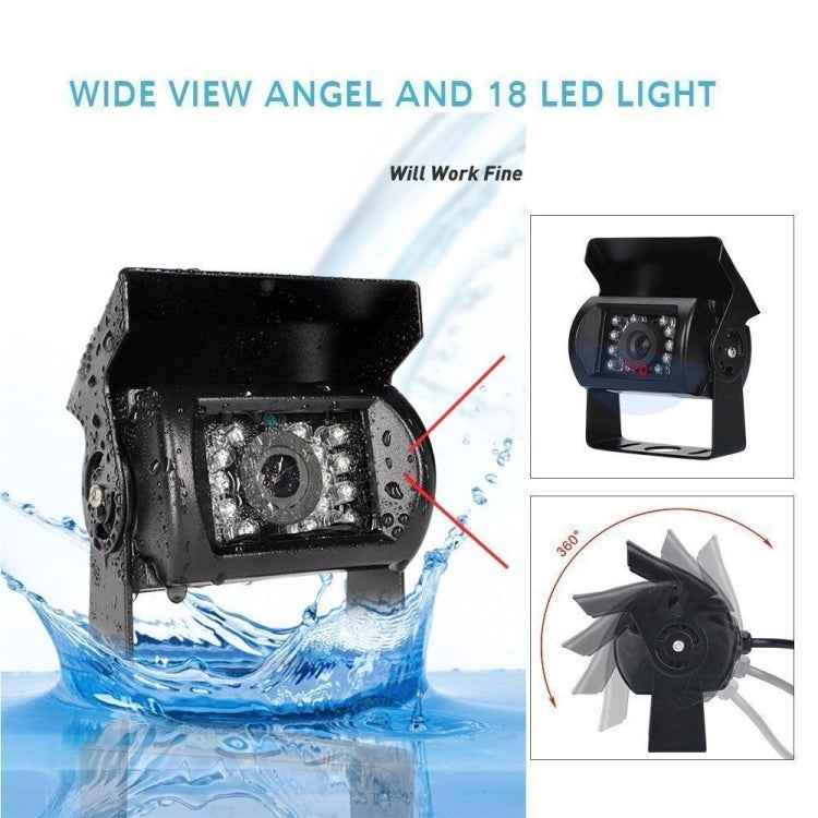 K0164 7 inch HD Car 18 IR Night Vision Rear View Backup Four Cameras Rearview Monitor, K0164