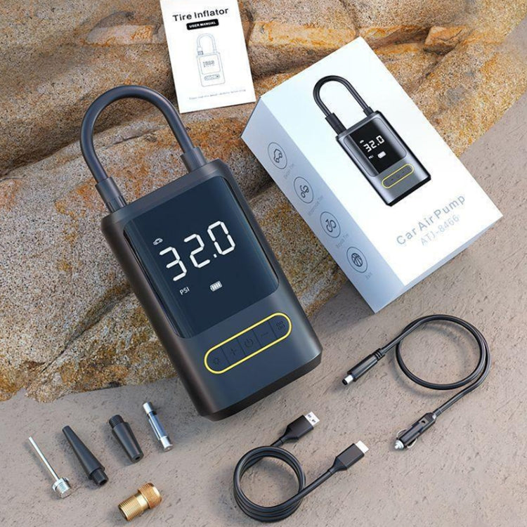 ATJ-8466 Portable Car Tire Air Pump Digital Display Wireless Electric Air Pump - LYDARZ
