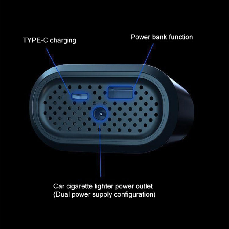 Bomba de aire portátil para neumáticos de coche ATJ-8466 con pantalla digital - Bomba de aire eléctrica inalámbrica