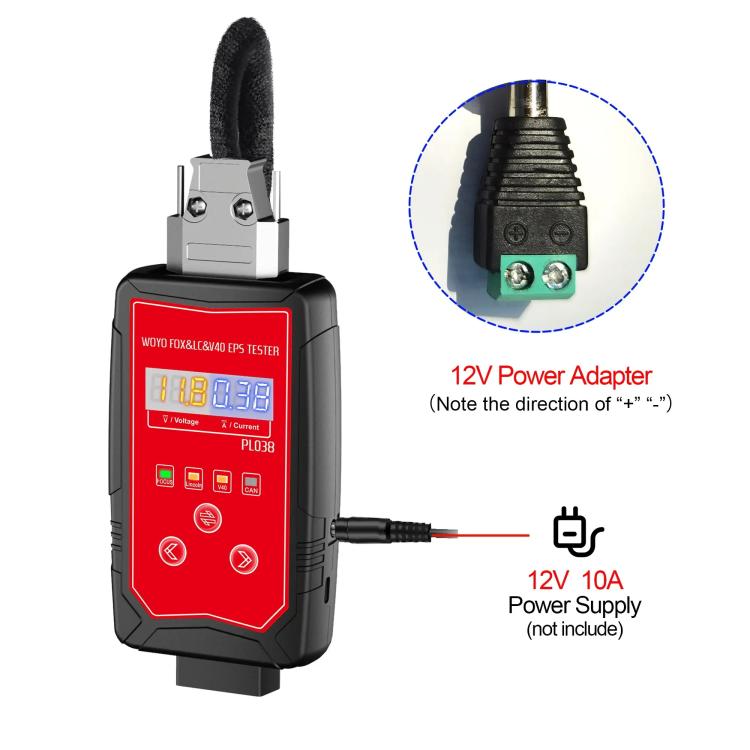 WOYO PL038 - Probador de EPS para motor de volante eléctrico con carcasa de hierro para Ford Focus, Kuga, Explorer, Lincoln y Volvo V40, PL038
