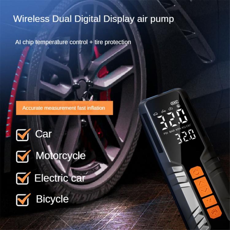 60W Portable Tire Inflator Cordless Air Pump,6000mah-TP - LYDARZ