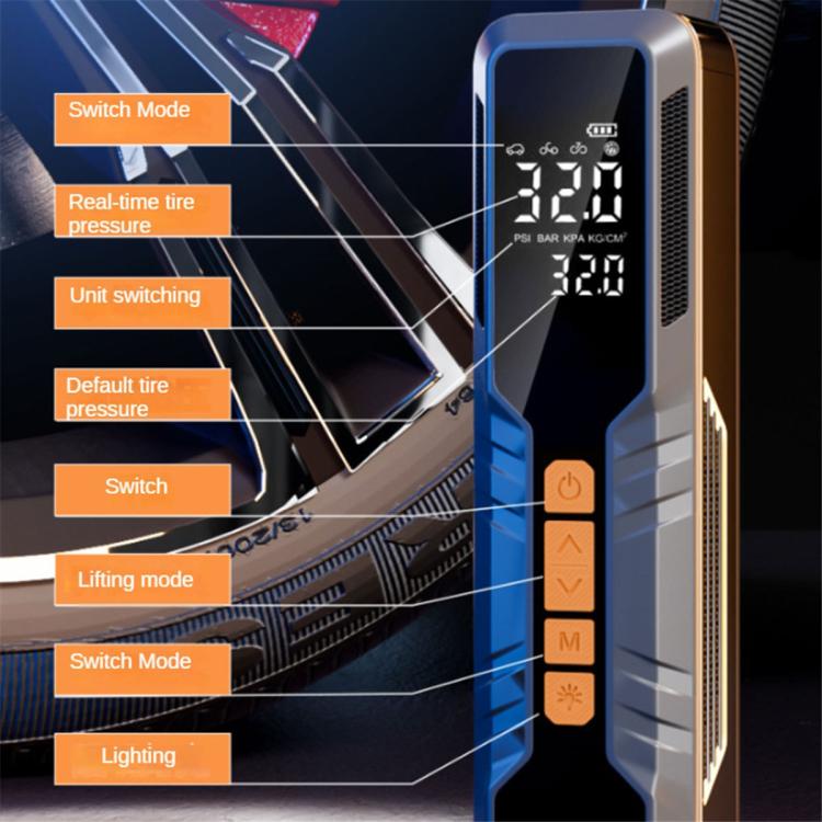 60W Portable Tire Inflator Cordless Air Pump,6000mah-TP - LYDARZ