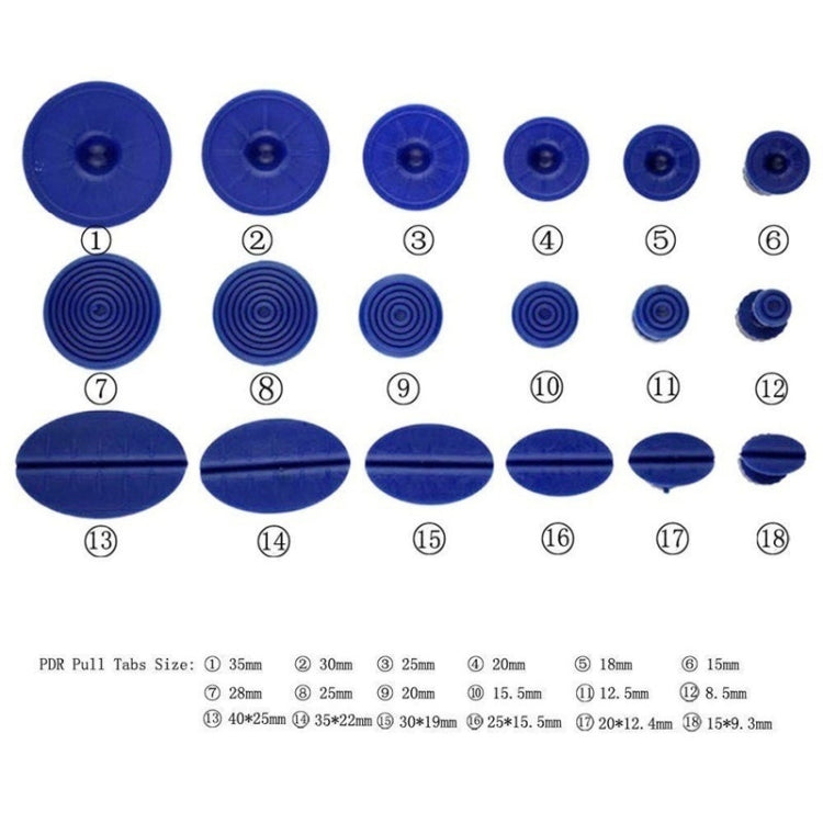 Kit de reparación de abolladuras sin pintura 19 en 1: kit de herramientas para reparación de carrocería con martillo deslizante de barra en T para eliminar granizo.