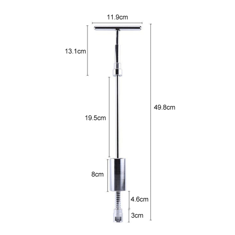 19-in-1 Auto Body Repair Tool Kit with Silver T-Bar Slide Hammer for Hail Damage and Dent Fixing