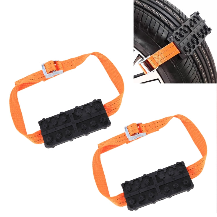 2 PCS Universal Car Snow Chains Mud Tires Traction Mat Wheel Chain Non-slip Tracks Anti Slip Grip Tracks, Anti Slip Grip Tracks