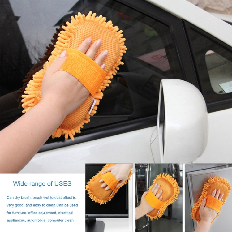 Guantes de fibra ultrafina para lavado de autos KANEED - Cepillo mágico multifuncional de chenilla y antozoos (colores aleatorios)