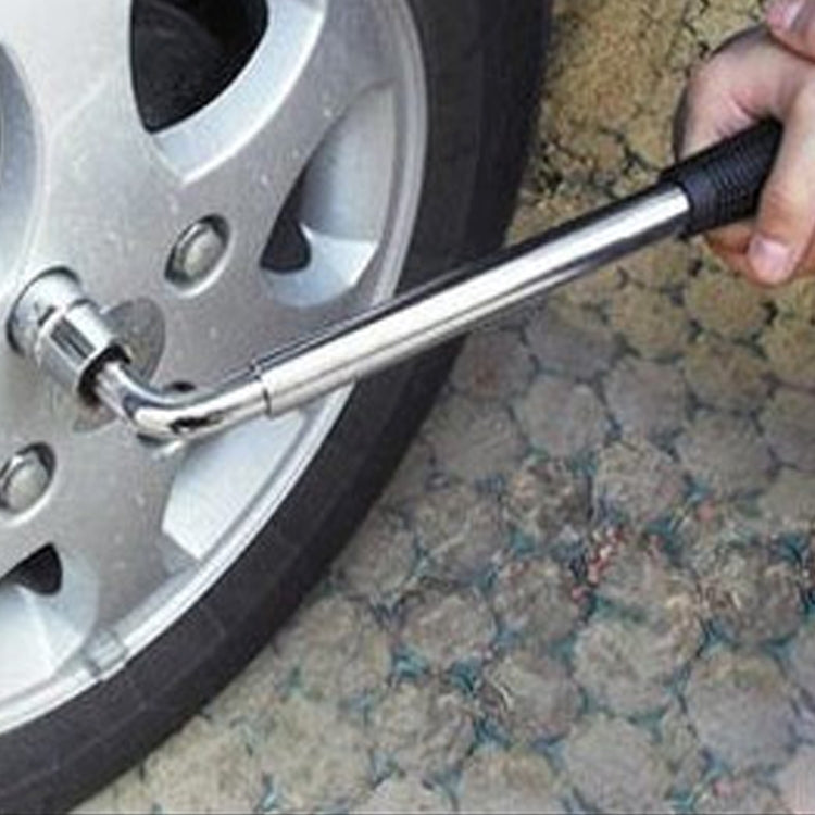 Telescoping Wheel Lug Wrench with Reversible 17mm & 19mm for Easy Tire Changes