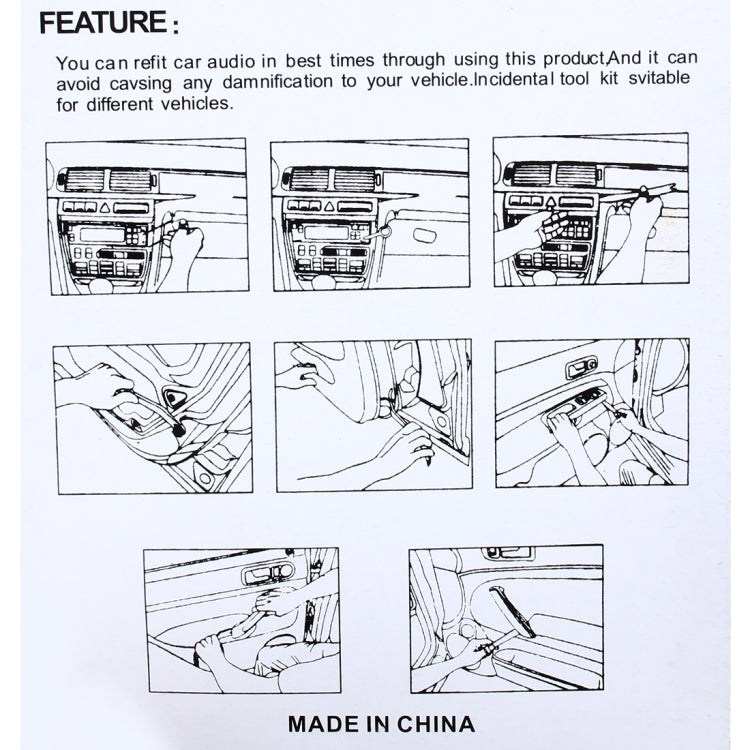 12 in 1 Car Audio System Dashboard Door Panel Removal Dismantling Tools Kit, 12 in 1 - LYDARZ