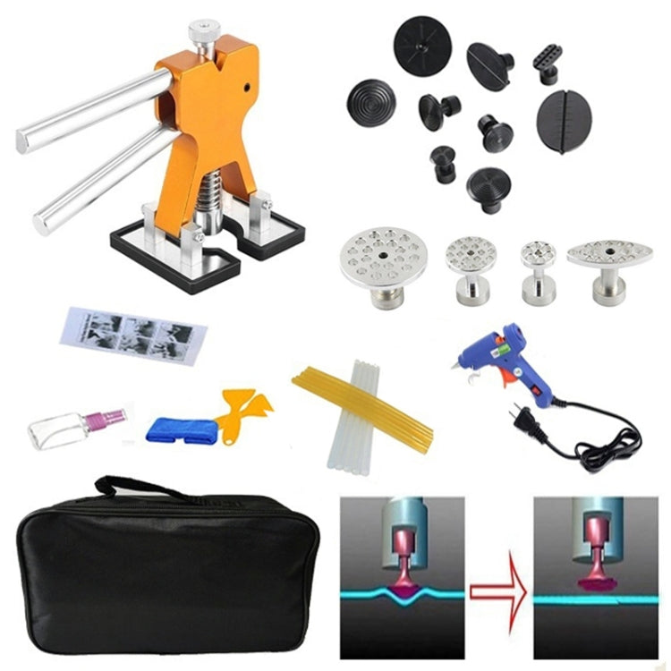 29 in 1 Car Dent Repair Kit – Auto Dent Lifter Glue Puller Aluminium Alloy Tab Bodywork Tools with 20W Glue Gun