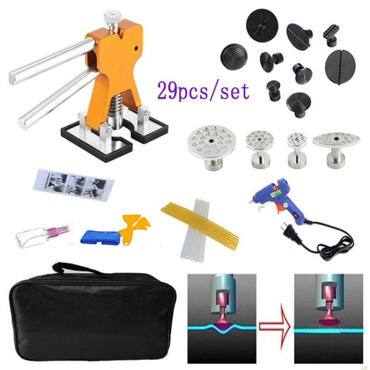 29 in 1 Auto Car Dent Lifter-Glue Puller Aluminium Alloy Tab Bodywork Repair Tools Kit, with 20W Glue Gun - LYDARZ