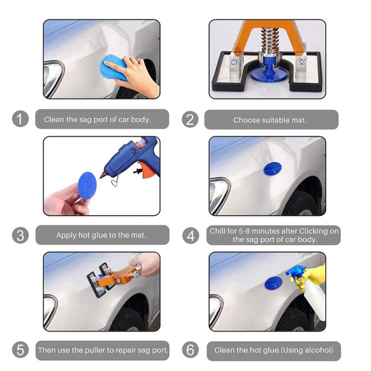 40 in 1 Auto Car Metal PDR Dent Lifter-Glue Puller Tab Hail Removal Paintless Car Dent Repair Tools Kit, 40 in 1 - LYDARZ