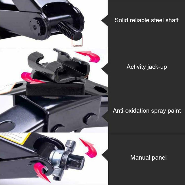 Upright ST-103D Heavy Duty Stabilizer Scissor Jack with Handle Lift Levelers 2000 Pound (1 Ton) Capacity Each - 10 to 35 CM Range - LYDARZ
