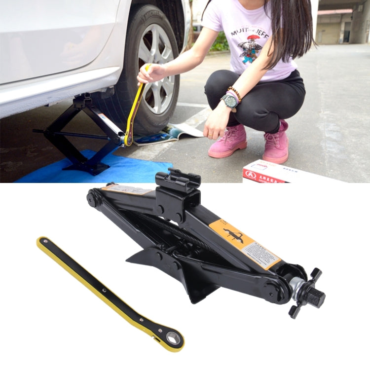 Gato de tijera vertical ST-103D para trabajo pesado con asa - Capacidad de 2000 libras, rango de elevación de 10 a 35 cm