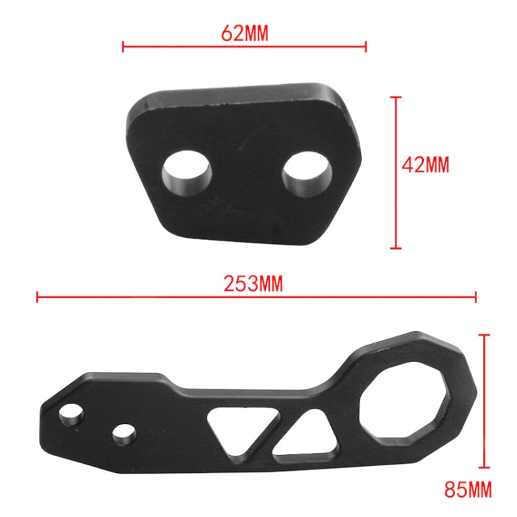 Aluminum Tow Hook Trailer Ring with 2 x Screw Holes for Universal Car Auto