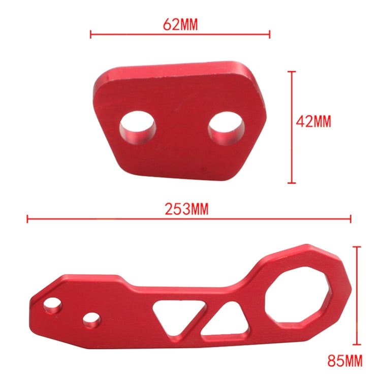 Gancho de remolque de aluminio con 2 orificios para tornillos para coche universal
