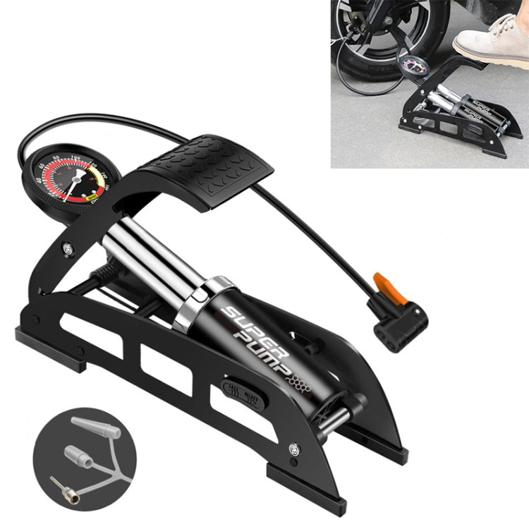 0905 Car / Motorcycle / Bicycle Portable Thicker Single Pipe Inflatable Cylinder Pedal Air Pump - LYDARZ