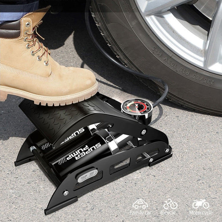 0905 Car / Motorcycle / Bicycle Portable Thicker Single Pipe Inflatable Cylinder Pedal Air Pump - LYDARZ