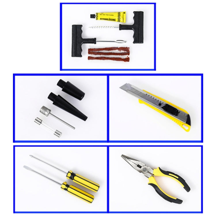 Car 12V Portable Inflatable Cylinder Pedal Pointer Air Pump with Light & Tool Box, Pointer with Tool Box - LYDARZ